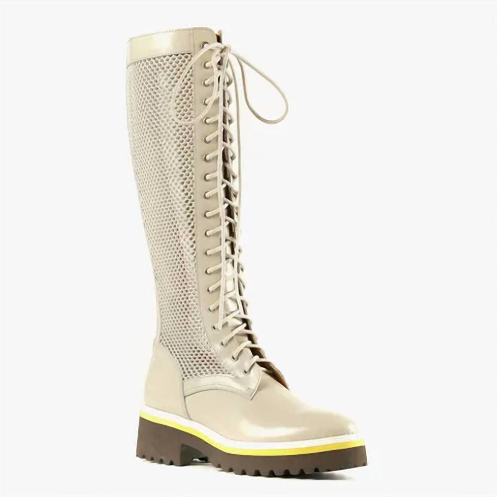 NEW ALL BLACK women beyond boot in ivory